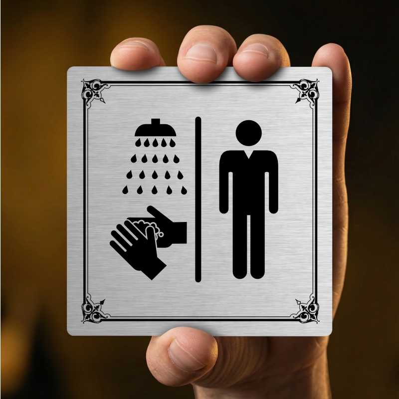 Umývárna muži, 148x148mm, bílá, Arizona